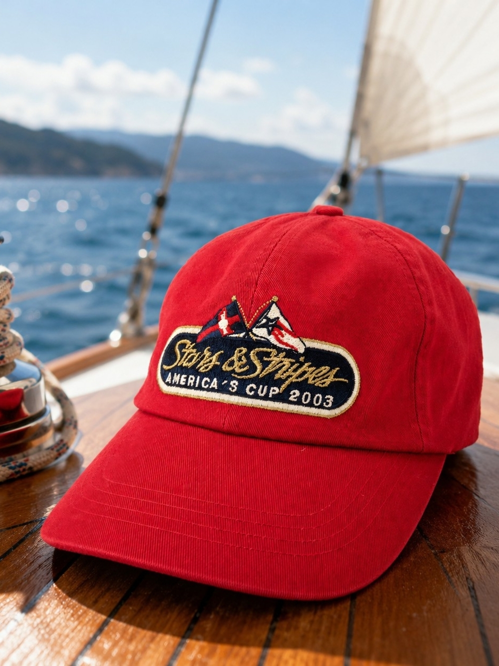 Stars & Stripes America’s Cup 2003 Red Baseball Cap